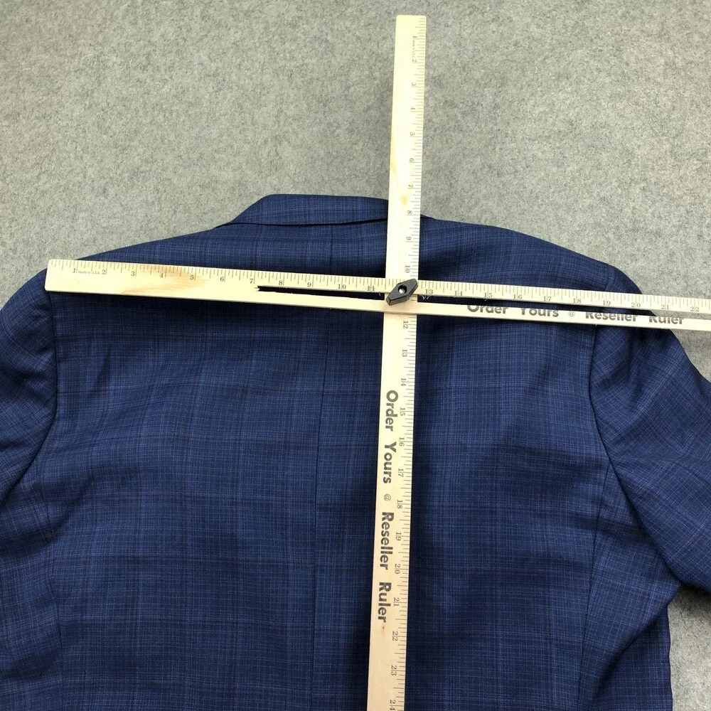 Cremieux Blazer Mens 42L Blue Plaid Loro Piana Wool Sport Coat Jacket Canada